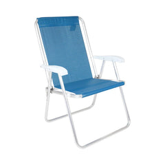 CADEIRA PRAIA ALTA ALUMINIO AZUL SANNET MOR