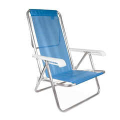 CADEIRA PRAIA RECLINAVEL 8 POSICOES ALUMINIO MOR