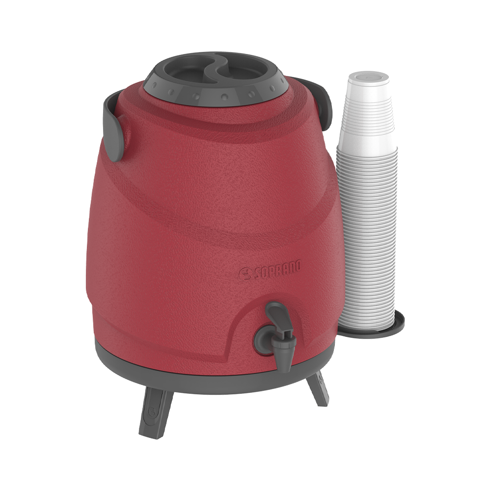 GARRAFAO TERMICO 9LT VERMELHO SOPRANO