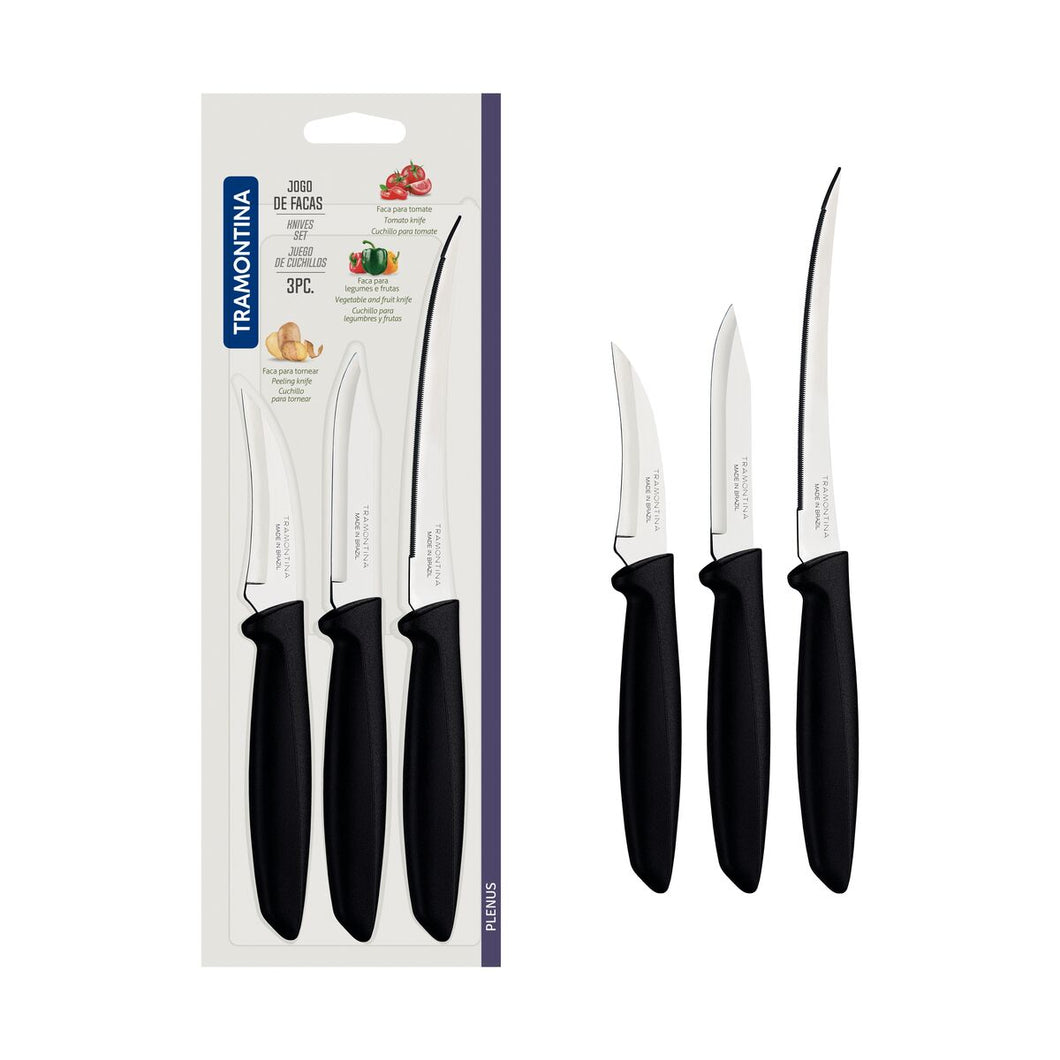 JOGO FACA INOX 3PC PLENUS 23498/012 TRAMONTINA