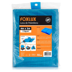 LONA DE POLIETILENO AZUL 4MX3M FOXLUX