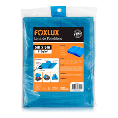 LONA DE POLIETILENO AZUL 5MX5M FOXLUX