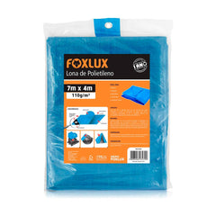 LONA DE POLIETILENO AZUL 7MX4M FOXLUX