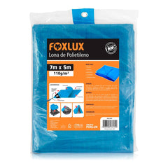 LONA DE POLIETILENO AZUL 7MX5M FOXLUX