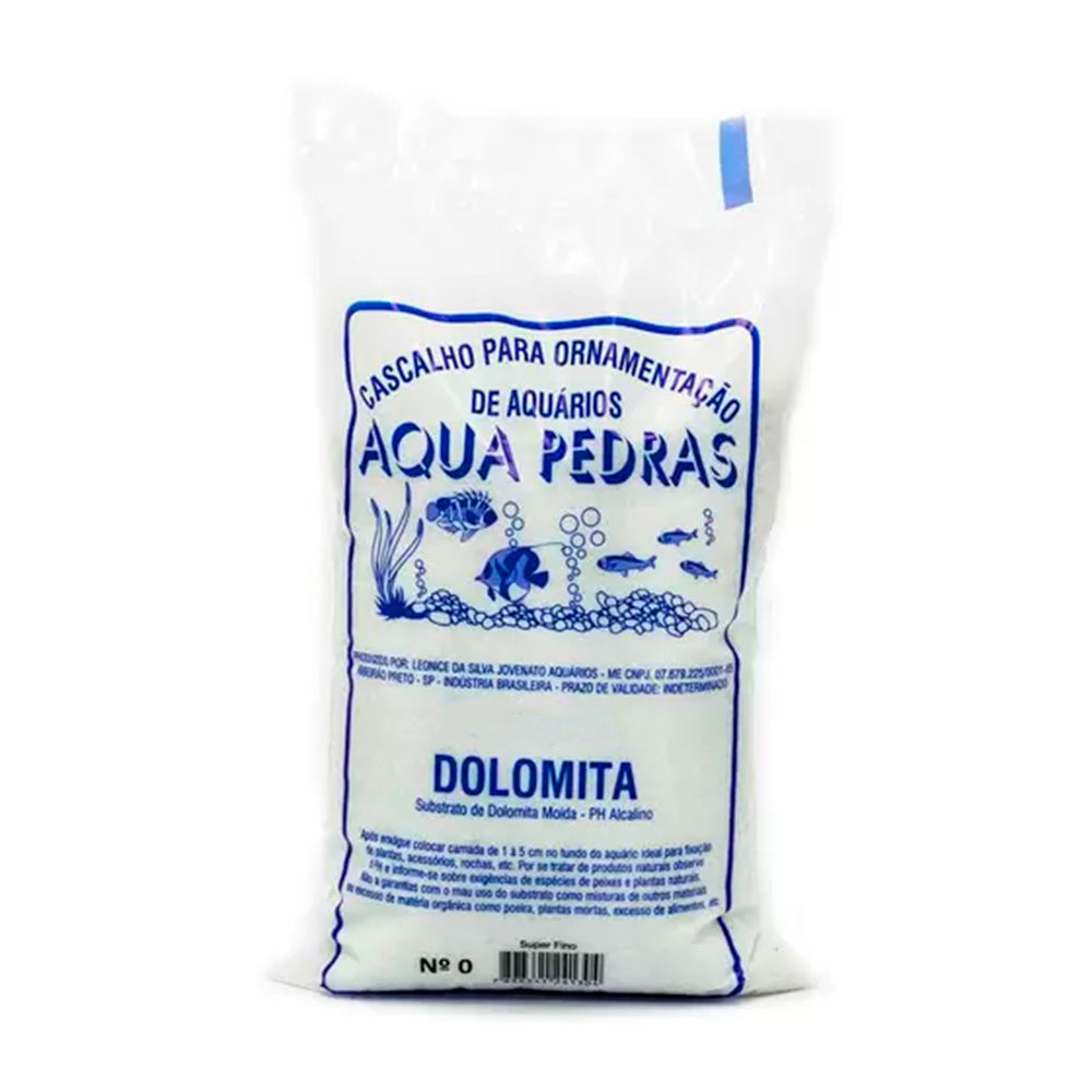 AREIA ORNAMENTAL P/ AQUARIOS AQUA PEDRAS DOLOMITA Nº 0 BRANCO 700GR