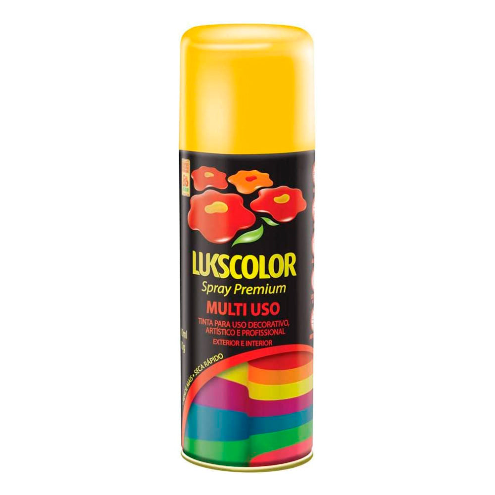 TINTA SPRAY MULTIUSO ACAB. BRILHANTE AMARELO 400ML LUKSCOLOR