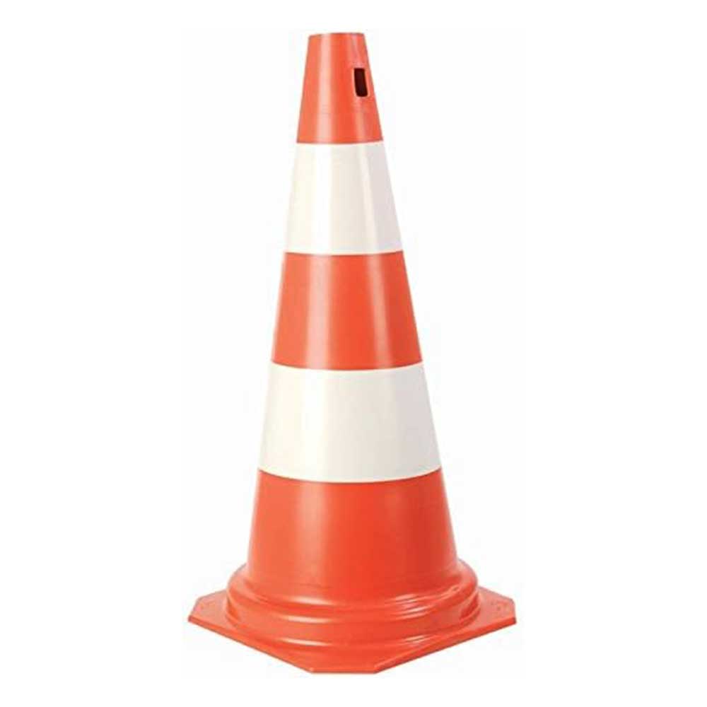 CONE SINALIZADOR 75CM LARANJA/BRANCO FIT PLASTCOR