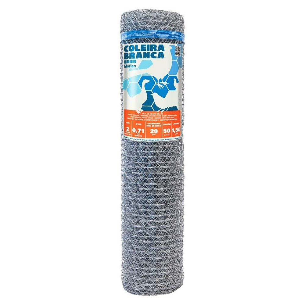 TELA ARAME GALINHEIRO 1,5mt X 50mt FIO 22