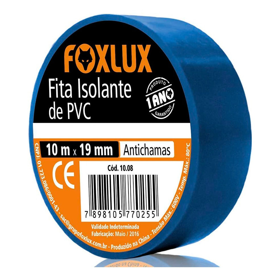FITA ISOLANTE 10MX19MM AZUL FOXLUX
