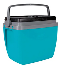 CAIXA TERMICA 18L AZUL C/ CINZA TAMPA PRETA (PAZ) MOR