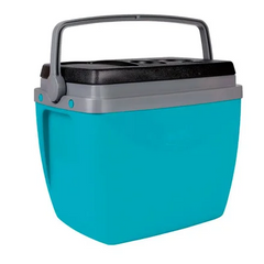 CAIXA TERMICA 12L AZUL C/ CINZA TAMPA PRETA (PAZ) MOR