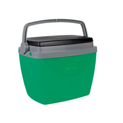 CAIXA TERMICA 12L VERDE C/ CINZA TAMPA PRETA (VIDA) MOR