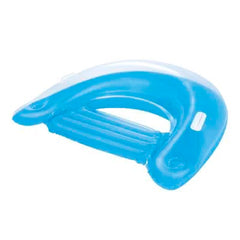POLTRONA INFLAVEL C/ ENCOSTO E PORTA COPO AZUL E BRANCO NAUTICA