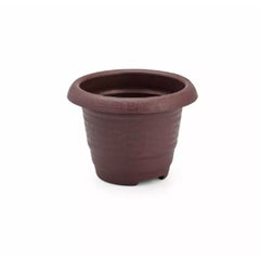 VASO PLASTICO REDONDO 9 CM MARROM