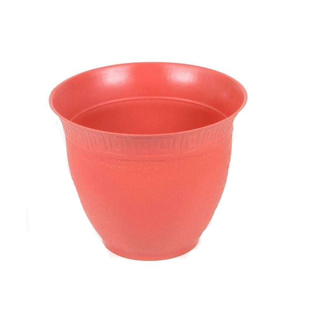 VASO PLASTICO REDONDO 14 CM MARROM