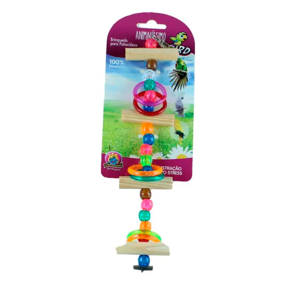 BRINQUEDO CORDAO MISTO P/ PSITACIDEOS TAMANHO P 2