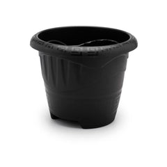 VASO PLASTICO REDONDO 24 CM PRETO