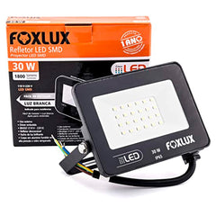 REFLETOR LED 30W PRETA FOXLUX