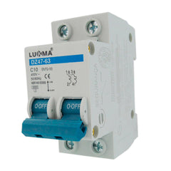DISJUNTOR BIPOLAR 10A DIN LUKMA 34013