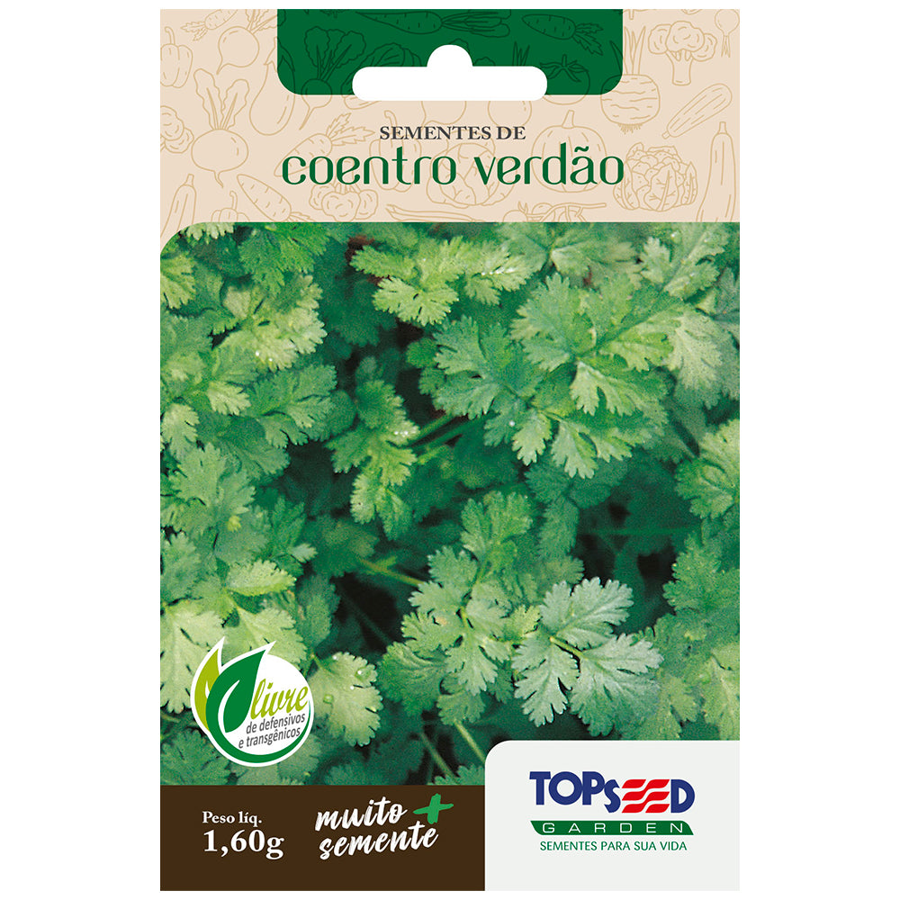 SEMENTE COENTRO VERDAO SACHE 1,60G TOPSEED