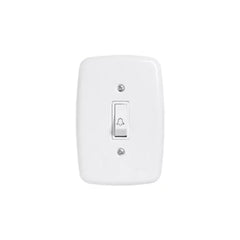 PULSADOR PARA CAMPAINHA COM PLACA BRANCA 10A/250V~ LINHA IDEALE PLUZIE