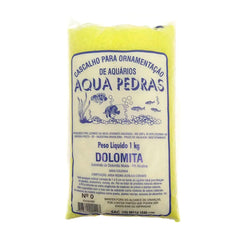 AREIA ORNAMENTAL P/ AQUARIOS AQUA PEDRAS DOLOMITA Nº 0 AMARELO GEMA 1 KG