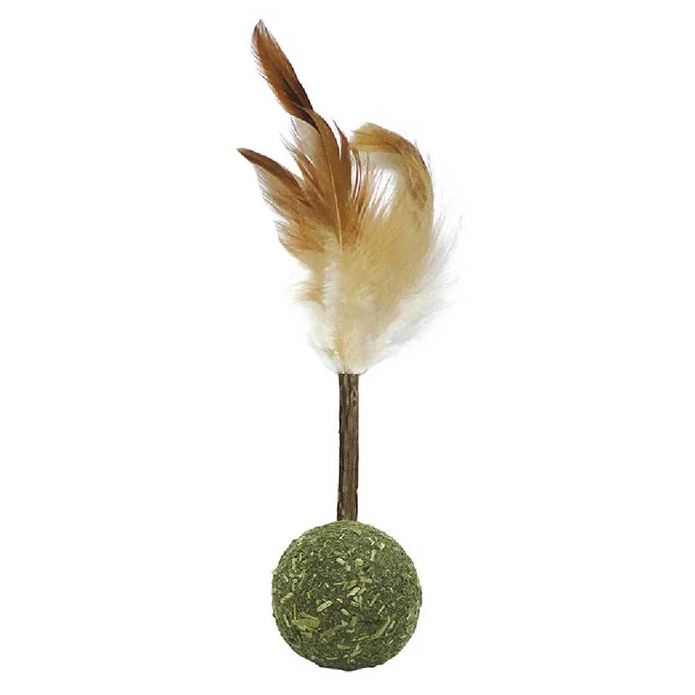 CONE CATNIP MATATABI STICK COM PENA MANGO PET