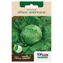 SEMENTE ALFACE AMERICANA SACHE 700MG TOPSEED