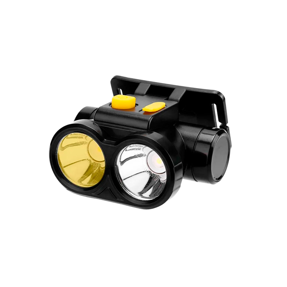 LANTERNA DE CABECA 2LEDS BATERIA RECAR