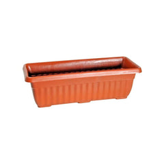 JARDINEIRA PLASTICA 35 CM RETANGULAR TERRACOTA
