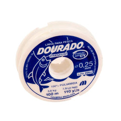 LINHA PESCA 025 100M BRANCA DOURADO