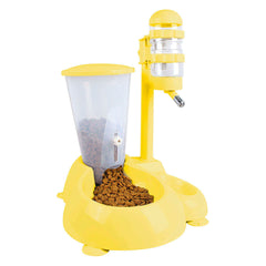 COMEDOURO C/ BEBEDOURO AMARELO AUTO 400ML/800G POWERPETS