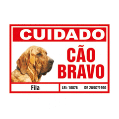 PLACA ADVERTENCIA 19,5X33 FILA BAIO