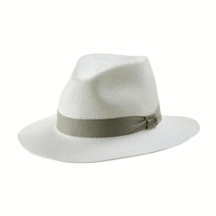 CHAPEU PALHA PANAMA CASUAL FORRO PROTECAO U.V COR 01 BRANCO BANDA GORGURAO CARNEIRA TECIDO TAM M 58 REF 11076 MARCATTO