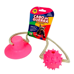 CABO DE GUERRA C/ VENTOSA PET TOYS ROSA