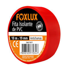 FITA ISOLANTE 10MX19MM VERMELHO FOXLUX