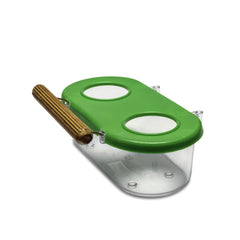 COMEDOURO 2 FUROS PLASTICO C/ POLEIRO PEQUENO