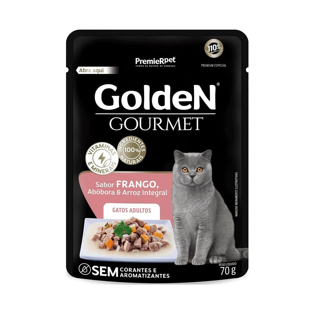 GOLDEN GOURMET GATOS ADULTOS FRANGO 70G