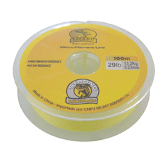 LINHA MULTI STRONG - 0,23MM/29LB - 13.2KG MICRO FILLAMENT YELLOW LIZARD FISHING