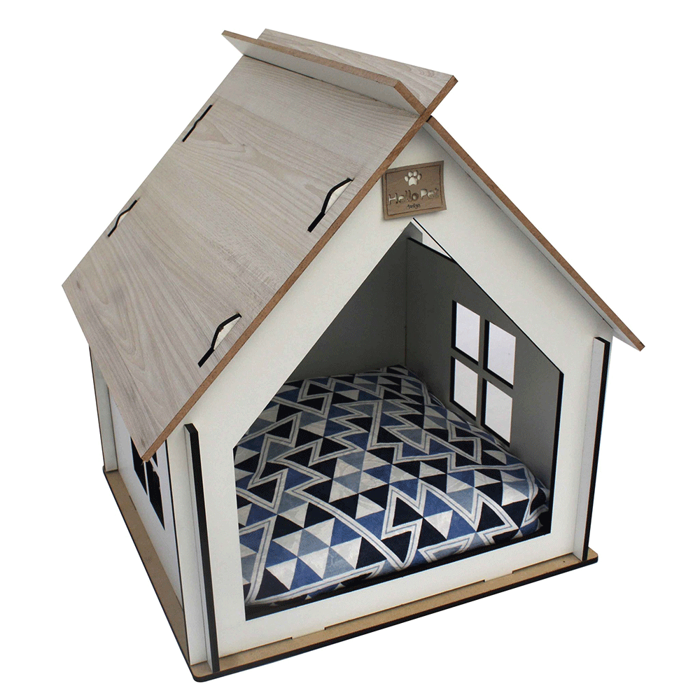 CASINHA GATO EM MDF 66X50X57 + COLCHONETE