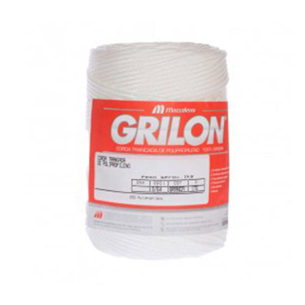 CORDA SEDA TRANCADA BRANCA 2MM MT GRILON