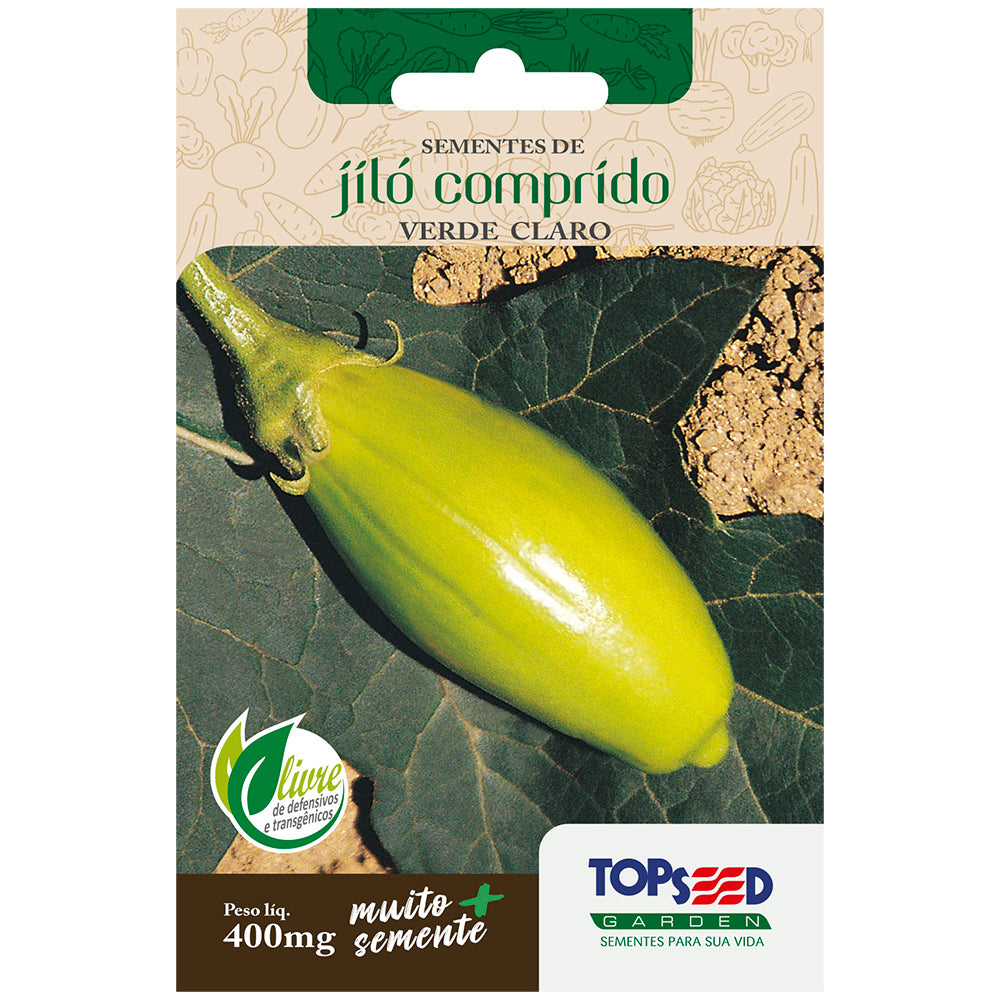 SEMENTE JILO COMPRIDO VERDE CLARO SACHE TOPSEED