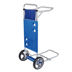 CARRINHO DE PRAIA AZUL ALUMINIO C/ AVANCO MOR