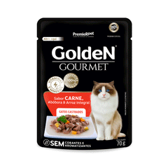 GOLDEN GOURMET GATOS ADULTOS CASTRADOS CARNE 70G