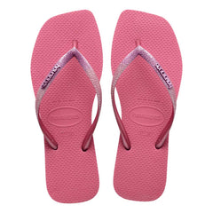 HAVAIANAS SLIM SQUARE GLITTER ROSA VELUDO 39/40