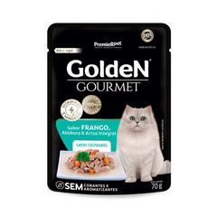 GOLDEN GOURMET GATOS ADULTOS CASTRADOS FRANGO 70G