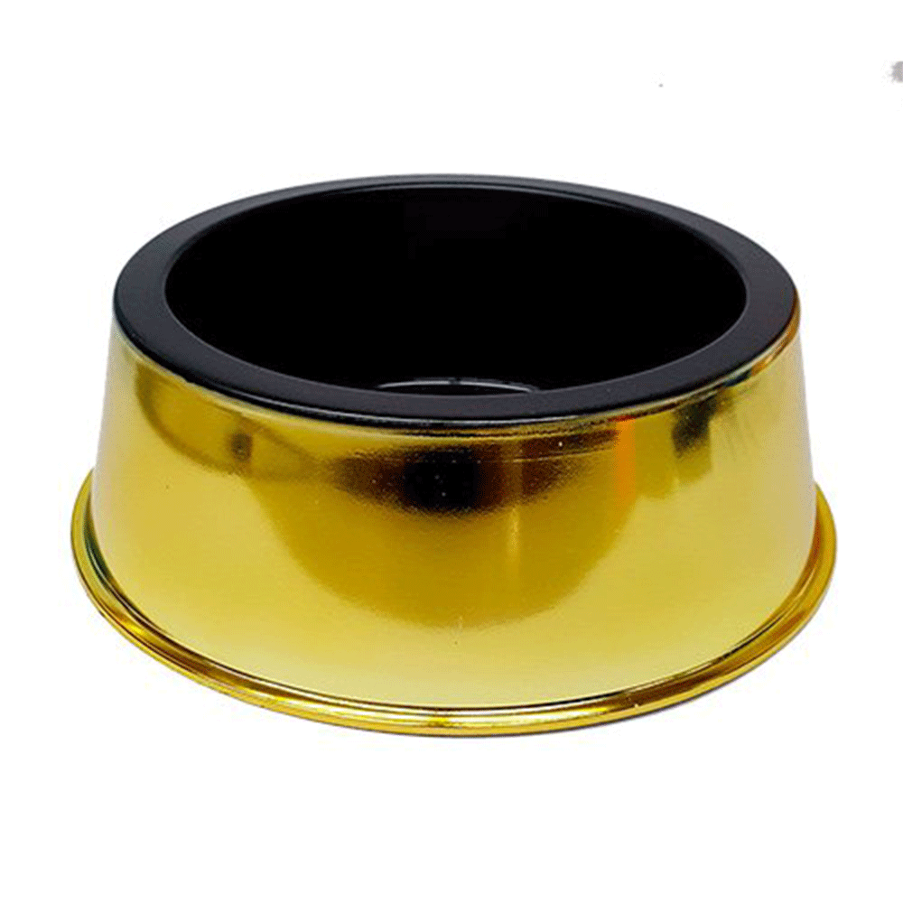 COMEDOURO METALIZADO ANTI-FORMIGA 1900ML OURO