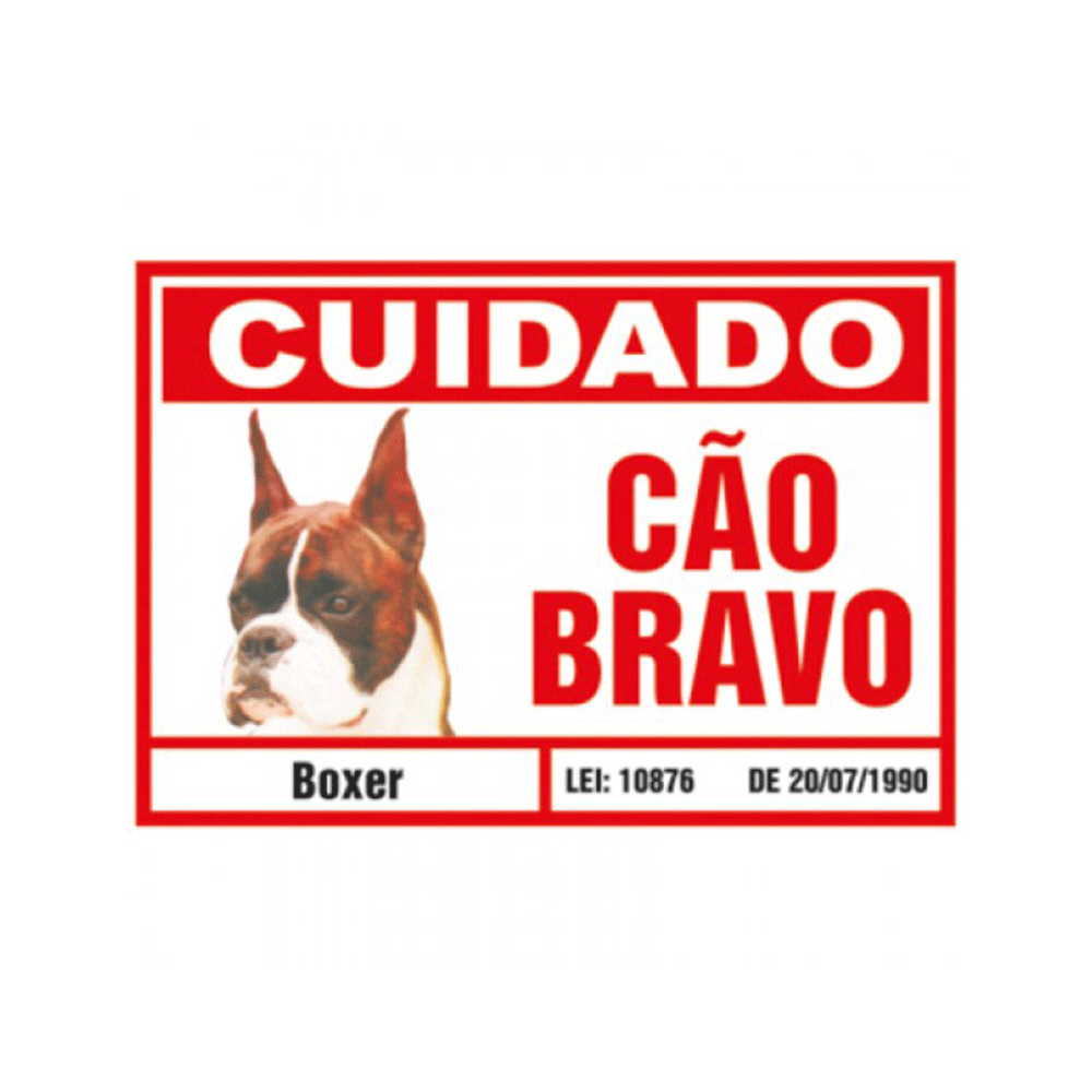 PLACA ADVERTENCIA 19,5X33 BOXER