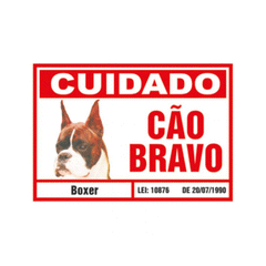 PLACA ADVERTENCIA 19,5X33 BOXER