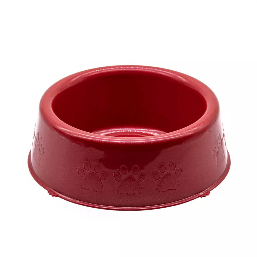 COMEDOURO PLASTICO N1 300ML VERMELHO PETINJET